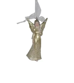La Vida Ophæng, Englepige m. hånd på halsen, Guld* Juleophæng|Jul