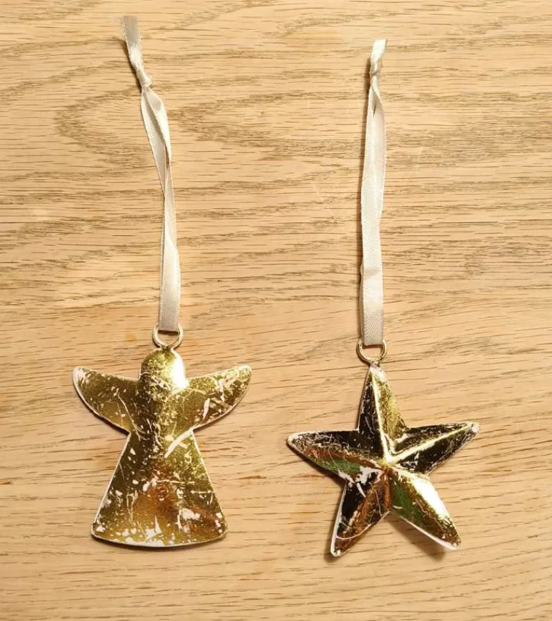 Andre Ophæng, Stjerne, hvid og guld* Julepynt|Jul