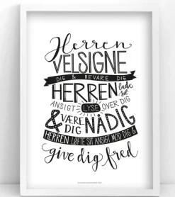 MeAndMyHouse Plakat: Herren Velsigne dig, A3* Studentergaver|Gave-ideer