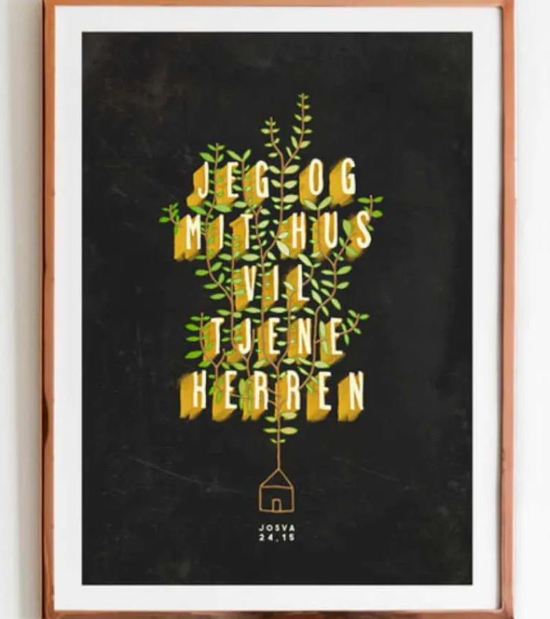 BUO Plakat: Jeg og mit hus vil tjene Herren* Bøger Om Tro|Gave-ideer