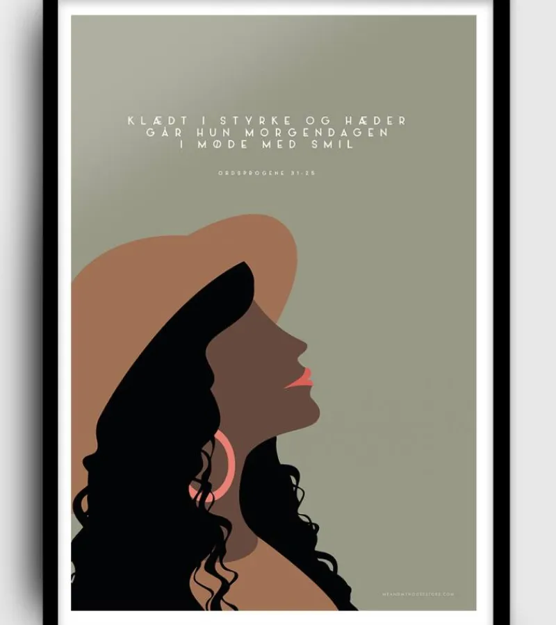 MeAndMyHouse Plakat: Klædt i styrke og hæder, mørk, A3* Papirvarer|Studentergaver