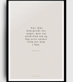 MeAndMyHouse Plakat: Vær ikke bekymrede for noget, A3* Papirvarer|Studentergaver