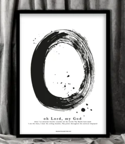MeAndMyHouse Poster med stort O: Oh Lord, my God, A3* Papirvarer|Plakater