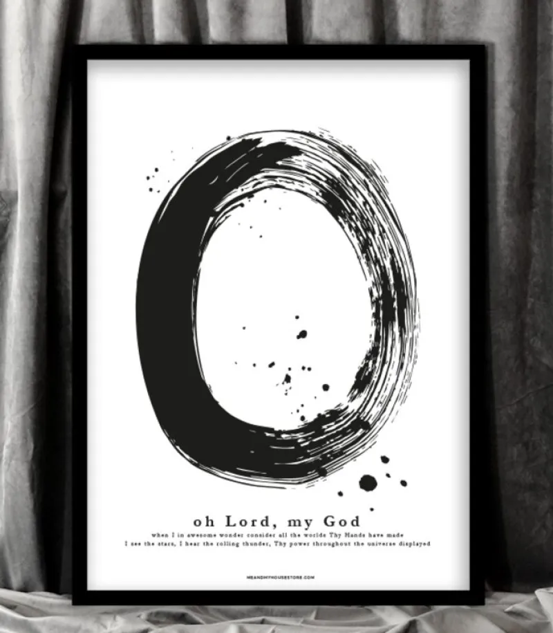 MeAndMyHouse Poster med stort O: Oh Lord, my God, A3* Papirvarer|Plakater