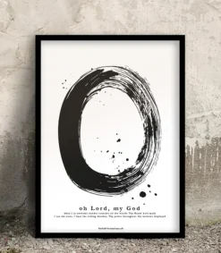 MeAndMyHouse Poster med stort O: Oh Lord, my God, A3* Papirvarer|Plakater