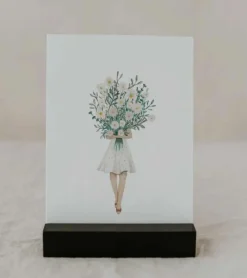 Eulenschnitt Postkort akvarel, blomsterpige* Kort|Papirvarer