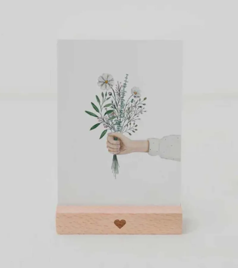 Eulenschnitt Postkort, blomsterhånd* Kort|Papirvarer