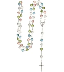 BUBE Rosenkrans m. farverige hjerteperler* Halskæder|Smykker