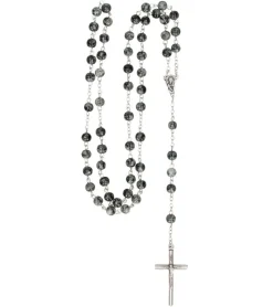 BUBE Rosenkrans med grå marmorperler* Halskæder|Smykker