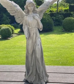 La Vida Skulptur Engel med fjerpen, 53 cm* Kirkegården|Sorg-bearbejdning