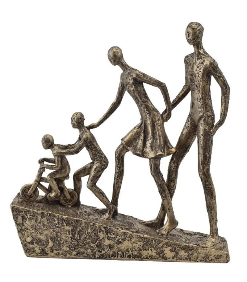 La Vida Skulptur Familie med to børn på bakke* Gave-ideer|Mors Dag