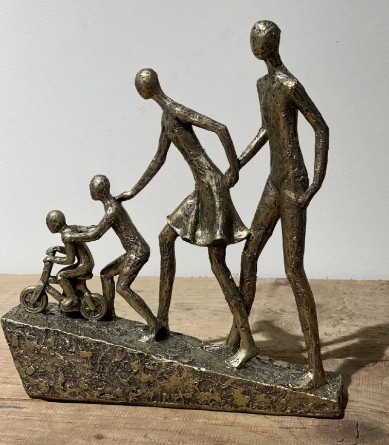 La Vida Skulptur Familie med to børn på bakke* Gave-ideer|Mors Dag