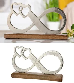 Gilde Skulptur med evighedstegn og to hjerter* Gave-ideer|Bryllup