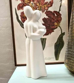 Gilde Skulptur: Nybagte forældre, Keramik, H 32cm* Gave-ideer|Bryllup