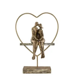 La Vida Skulptur, Par siddende i hjerte, 31 cm* Gave-ideer|Bryllup