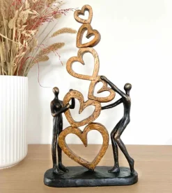 Gilde Skulptur: Vi bygger kærlighed, 6 hjerter, 42 cm* Gave-ideer|Bryllup