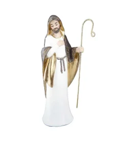 Gilde 3-Sæt, Julekrybbe figurer, Cream og guld, 26 cm* Krybbespil|Jul