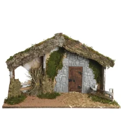 Gilde Stald til julekrybbe, 30 x 63 x h40 cm* Krybbespil|Jul