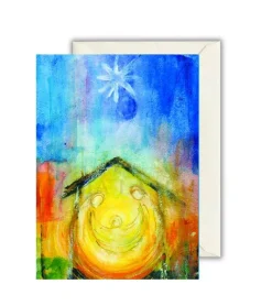 Maria Laach Stor, Julekort med kuvert, Jule i Betlehem* Jul|Højtider