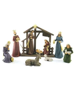 Bornelings Stor Julekrybbe med stald, 20 cm* Krybbespil|Jul