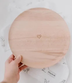 Eulenschnitt Undertallerken i bøg med hjerte* Gave-ideer|Bryllup