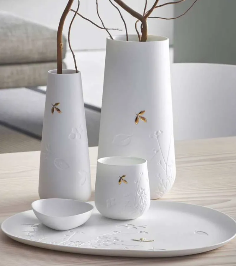 Ru00e4der Design Stories Vase med guldblad, 21 cm* Gave-ideer|Mors Dag