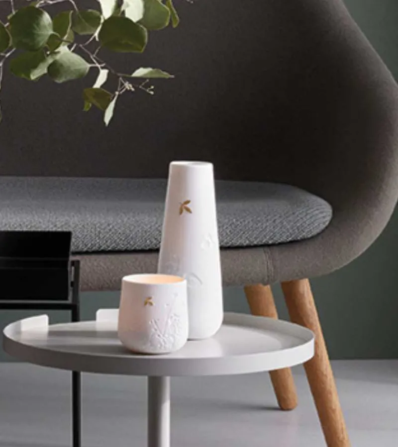 Ru00e4der Design Stories Vase med guldblad, 21 cm* Gave-ideer|Mors Dag