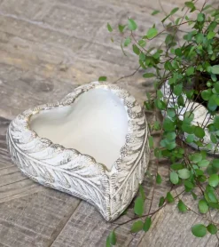 Chic Antique Vittel Skjuler hjerte med guldmønster, STOR* Kirkegården|Sorg-bearbejdning